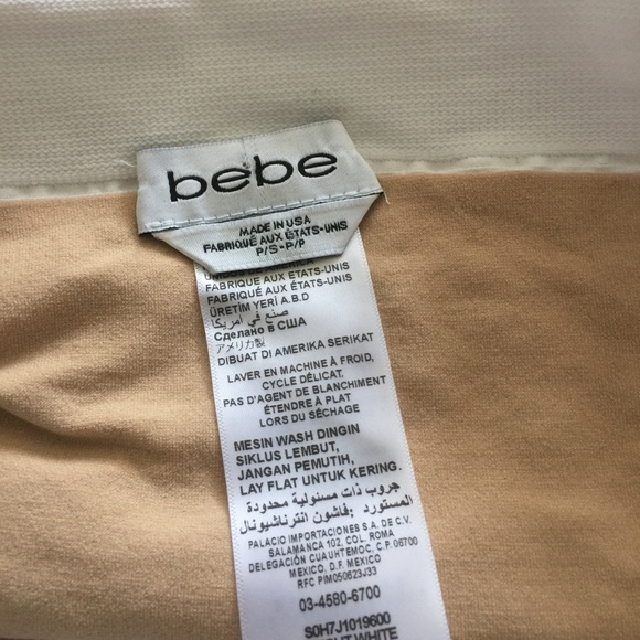 Bebe Cut Out Bodycon Skirt in White - Picture 7 of 7